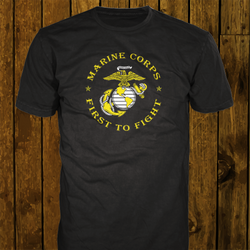 USMC First To Fight Men's T-Shirt (Print on Front)