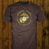 USMC First To Fight Men's T-Shirt (Print on Front)