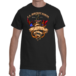 USMM Anchor Tattoo T-Shirt Front Print