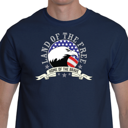 Land Of The Free Men's T-Shirt (Print on Front)
