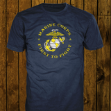 USMC First To Fight Men's T-Shirt (Print on Front)